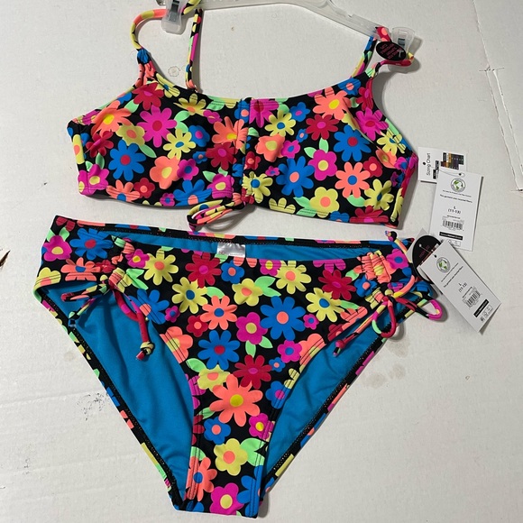 No Boundaries Swim No Boundaries Bright Floral Bikini High Leg L